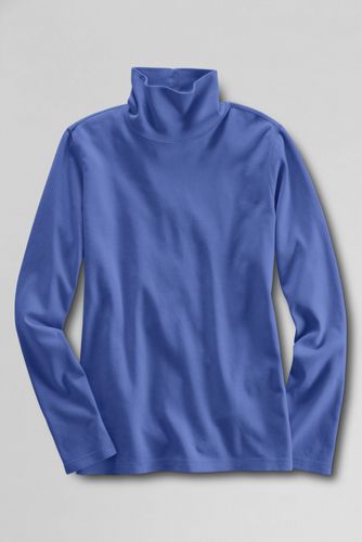 Women's Long Sleeve Solid Interlock Turtleneck