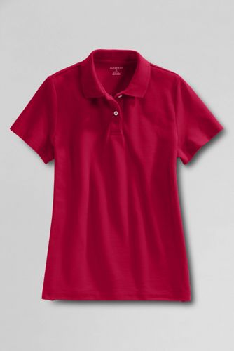 Women's Short Sleeve Basic Mesh Polo Shirt