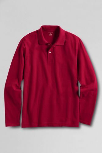 Women's Long Sleeve Basic Mesh Polo Shirt