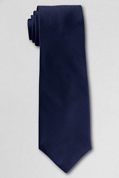 Solid Silk Repp Necktie: Navy