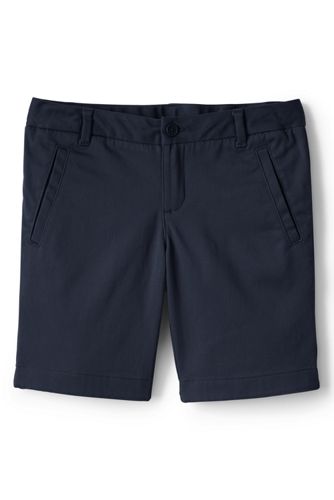 Little Girls' Stain Resistant Stretch Bermuda Chino Shorts