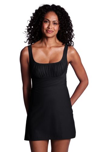 Women's Squareneck Slender Suit Swimdress