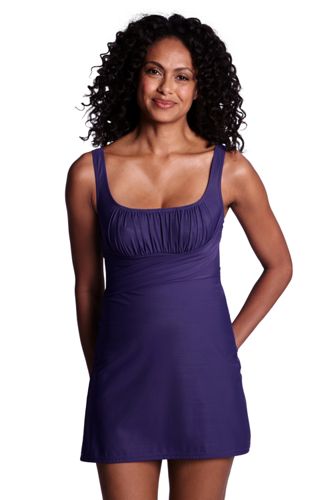  Women's Squareneck Slender Swimdress 