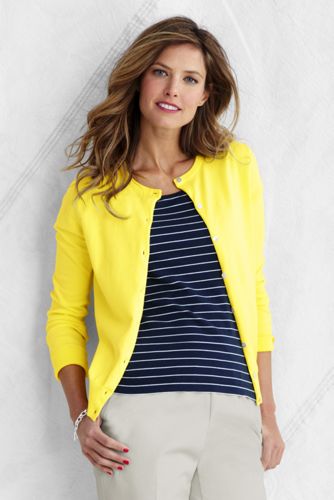 Women's Long Sleeve Supima Fine Gauge Cardigan 