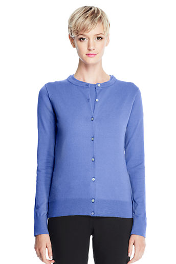Women's Supima Cardigan Sweater - Medium French Blue