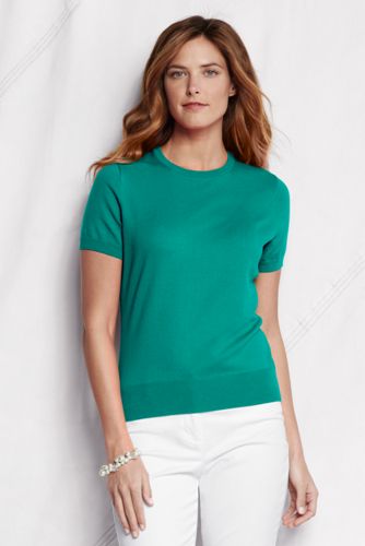 Women's Supima Fine Gauge Short Sleeve Jumper