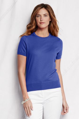 Women's Supima Fine Gauge Short Sleeve Jumper