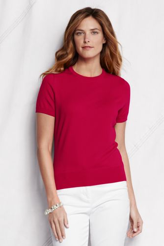 Women's Supima Fine Gauge Short Sleeve Jumper