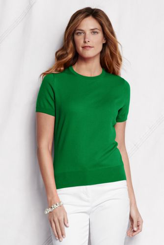Women's Supima Fine Gauge Short Sleeve Jumper