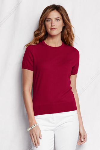 Women's Supima Fine Gauge Short Sleeve Jumper