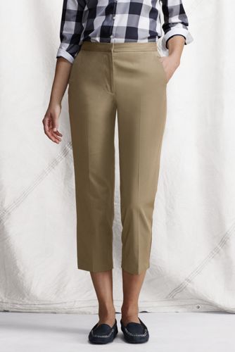  Women's Comfort-waist Cropped Chinos