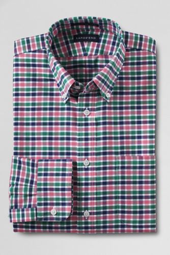 Men's Traditional Fit Pattern No Iron Supima Oxford Dress Shirt