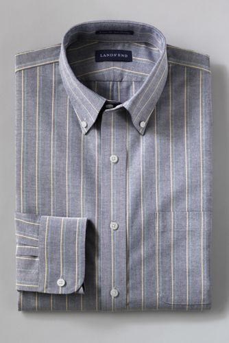 Men's Traditional Fit Pattern No Iron Supima Oxford Dress Shirt
