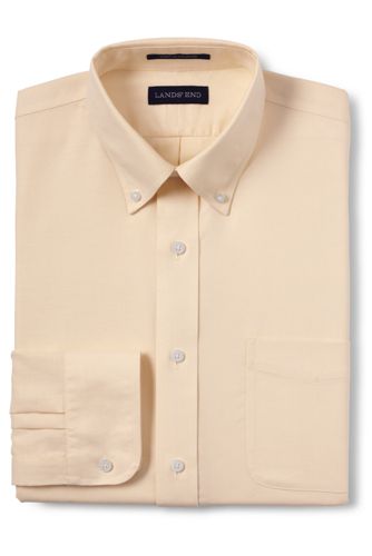 Men's Regular Tailored Fit Solid No Iron Supima Oxford Shirt - Jonquil