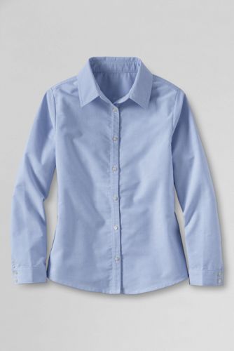 NQP Girls' Plus Long Sleeve Oxford Shirt
