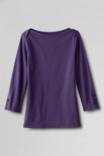 Women's 3/4-sleeve Envelope Neck Knit Shirt