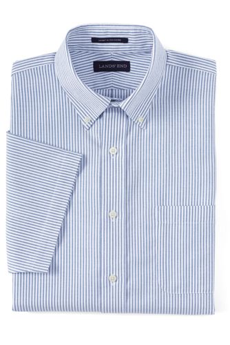 Men's Short Sleeve Traditional Fit Pattern No Iron Oxford Shirt