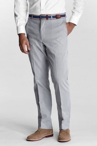 Men's Plain Front Tailored Fit Pincord Trousers