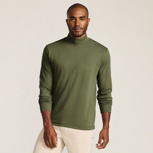 Men's Super-T Mock Turtleneck | Lands' End