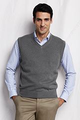 Cashmere Sweater Vest 421220: Pewter Heater