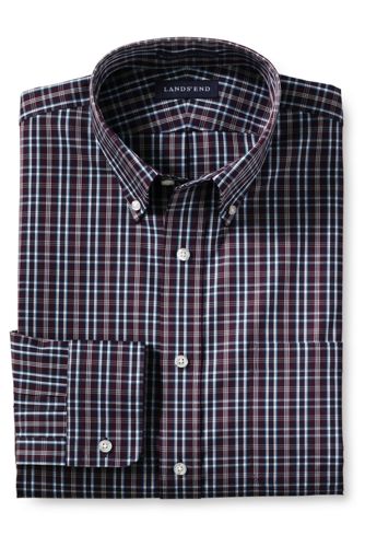 【ランズエンド LANDS' END】メンズ・ノーアイロン・スーピマ・ピンポイント/柄/ボタンダウン/アドバンスフィット/長袖 ランズエンド
