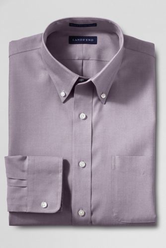 Men's Traditional Fit Solid No Iron Supima Pinpoint Buttondown Dress Shirt