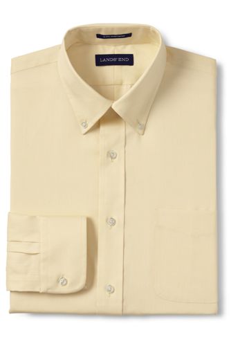 【ランズエンド LANDS' END】メンズ・ノーアイロン・スーピマ・ピンポイント/無地/ボタンダウン/ベーシックフィット/長袖 ランズエンド