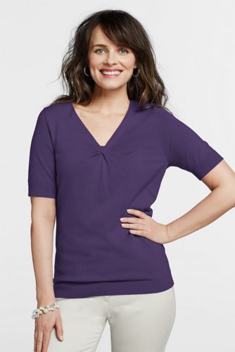Women's 3/4-sleeve Performance Knotneck Sweater