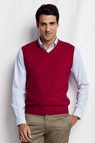 Cashmere Sweater Vest 421220: Rich Red