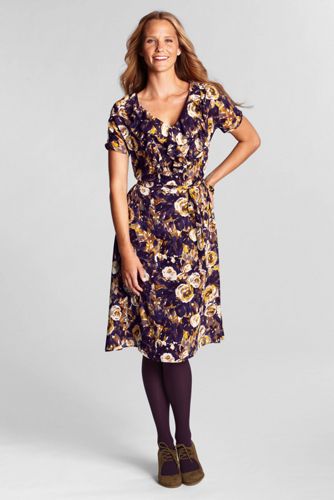 Women's Print Ruffle Front Georgette Dress