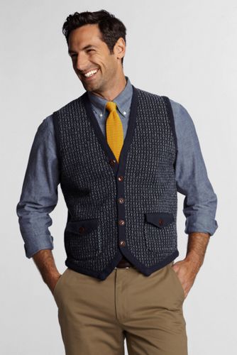 Men's Lambswool FairIsle Button Sweater Vest