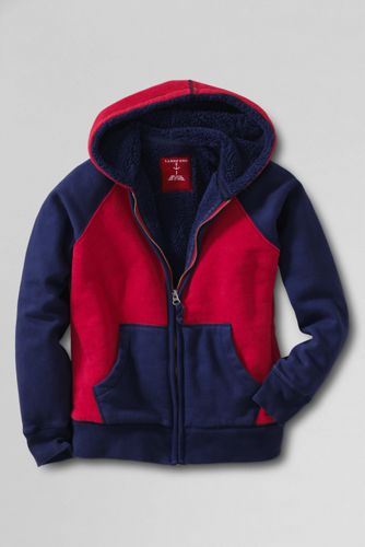 Boys' Colorblock Sherpa Lined Hoodie
