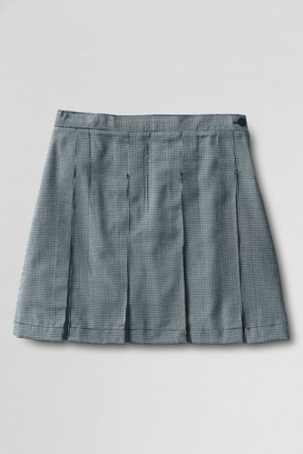 NQP Girls' Plaid At-the-knee Box Pleat Skirt