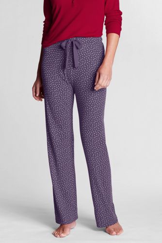 Women's Regular Print Cotton Sleep Pants - Huckleberry Dots, M