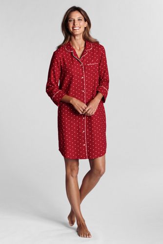 Women's Patterned Flannel Nightshirt