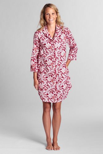 Women's Patterned Flannel Nightshirt