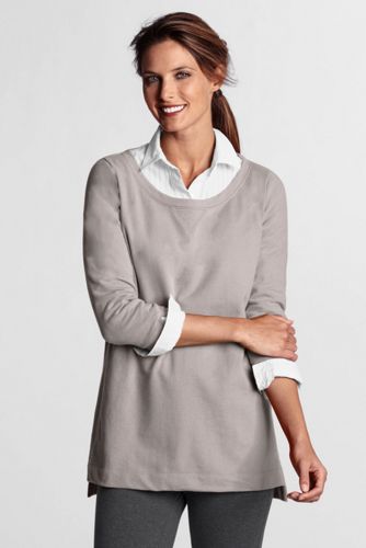Women's Wide Crewneck Jersey Tunic