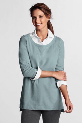 Women's Wide Crewneck Jersey Tunic