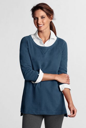 Women's Wide Crewneck Jersey Tunic
