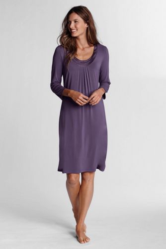 Women's 3/4-sleeve Rayon Sleep Gown