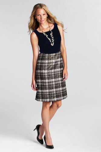 Women's Sleeveless Foil Tweed Duet Dress