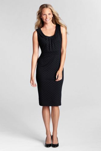 Women's Petite Sleeveless Pont&eacute; Sheath Dress