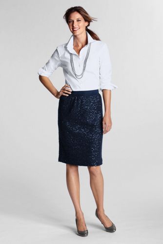 Women's Plush Sequin Elastic Waist Skirt