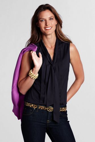 Women's Polyester Twill Bow Shell