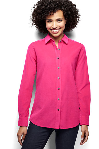 Women's Corduroy Shirt - Magenta Rose