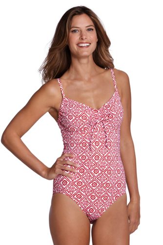 Women's Beach Living Batik Scoopneck One Piece Swimsuit