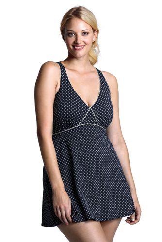 Women's Plus Size Seaside Resort Dot Swimdress