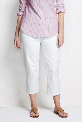 Women's Plus Size Sateen Skinny Crop Pants