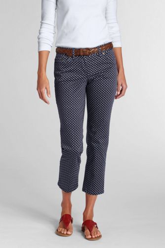 Women's Print Sateen Skinny Crop Pants