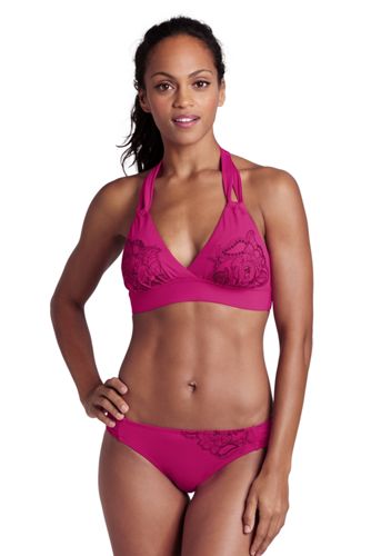 Women's Beach Living Embroidered V-neck Bikini Top